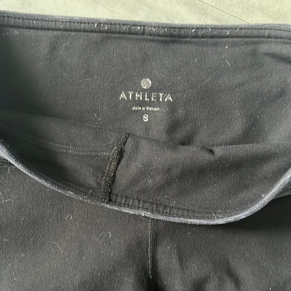 Athleta Athletic leggings Black/gray Side seam pattern Size S GUC - Picture 2 of 8